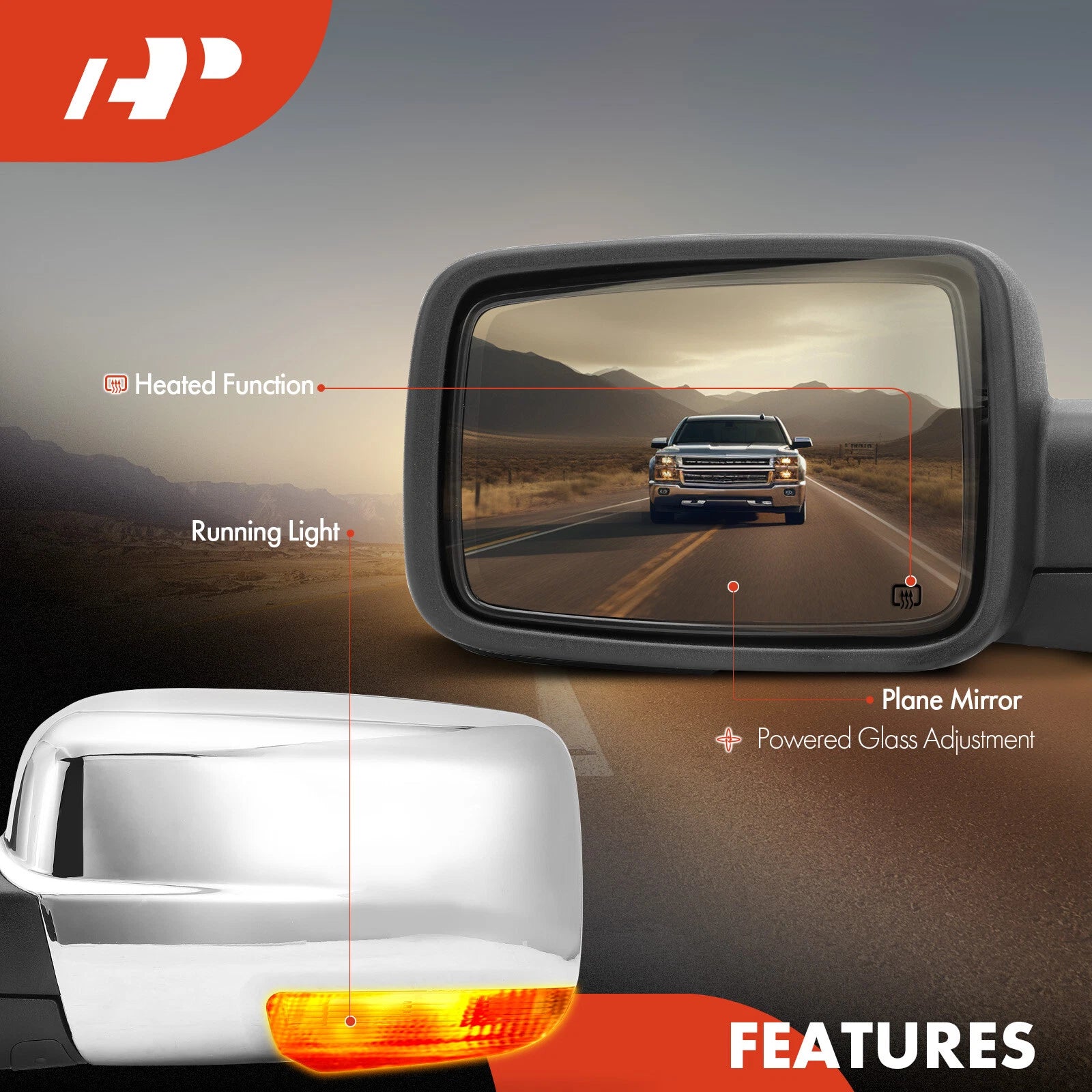 Power Towing Mirrors for Dodge Ram 1500 2500 (2010-2022)