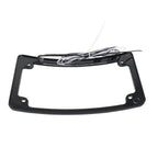 Black Rear License Plate Frame Bracket w/Light for Harley Touring (2009-2023)