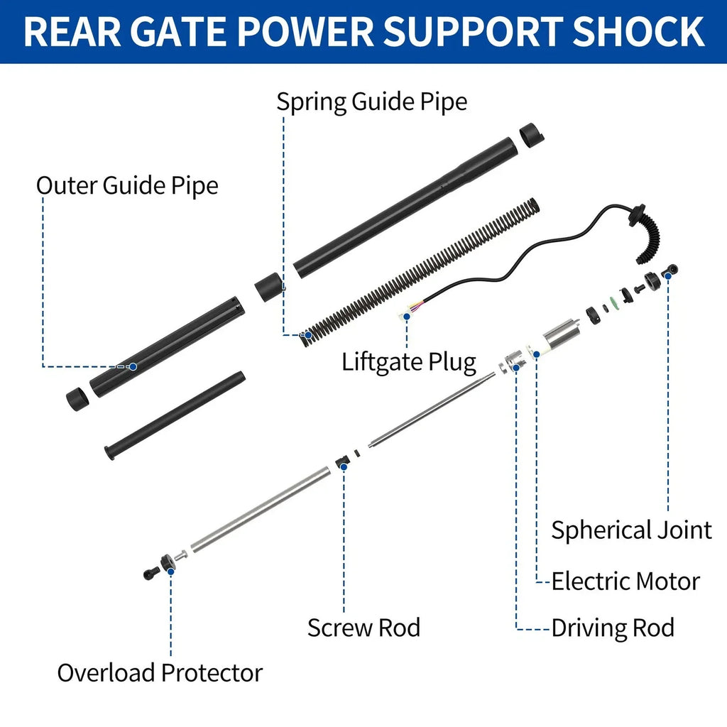 Rear RH Tailgate Power Lift Support for Hyundai Santa Fe (2015-2018)