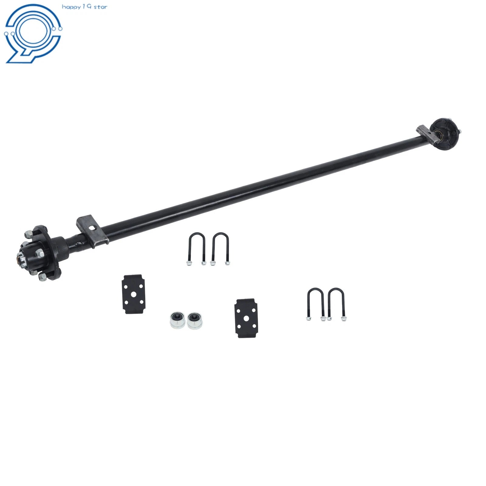 5 Lug Trailer Axle for Light Trailer (2000 lbs, 4.5" Hub Face, 58" Spring Center)