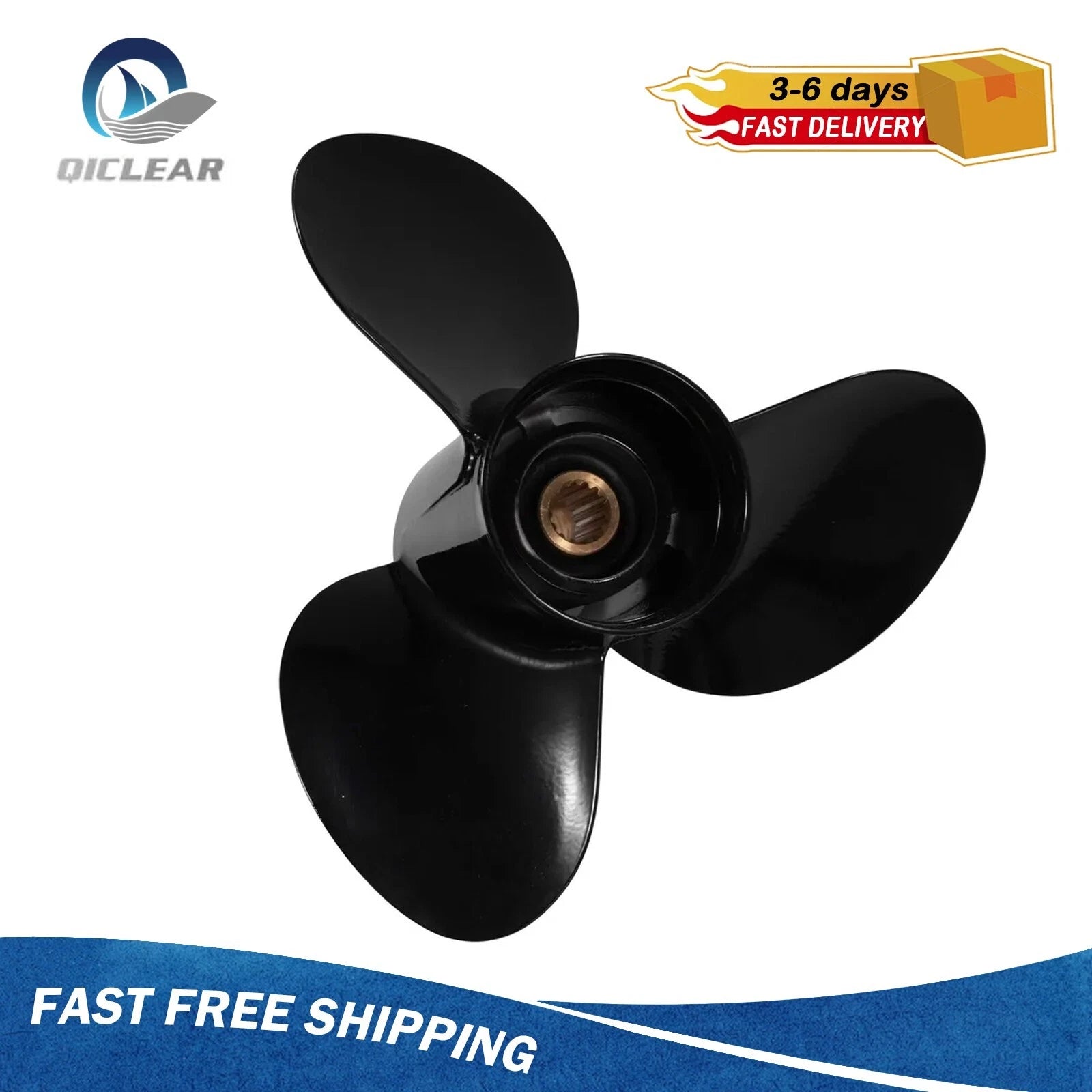14 x 21 Aluminum Outboard Boat Propeller for Suzuki 50-140HP (15 Spline, RH)