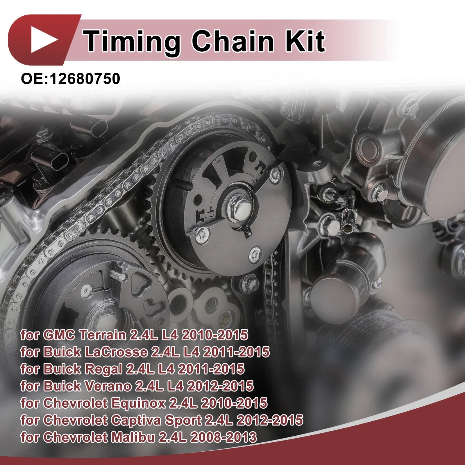 Timing Chain Kit No. 12680750 for GMC Terrain, Buick LaCrosse, Regal, Verano (2010–2017)