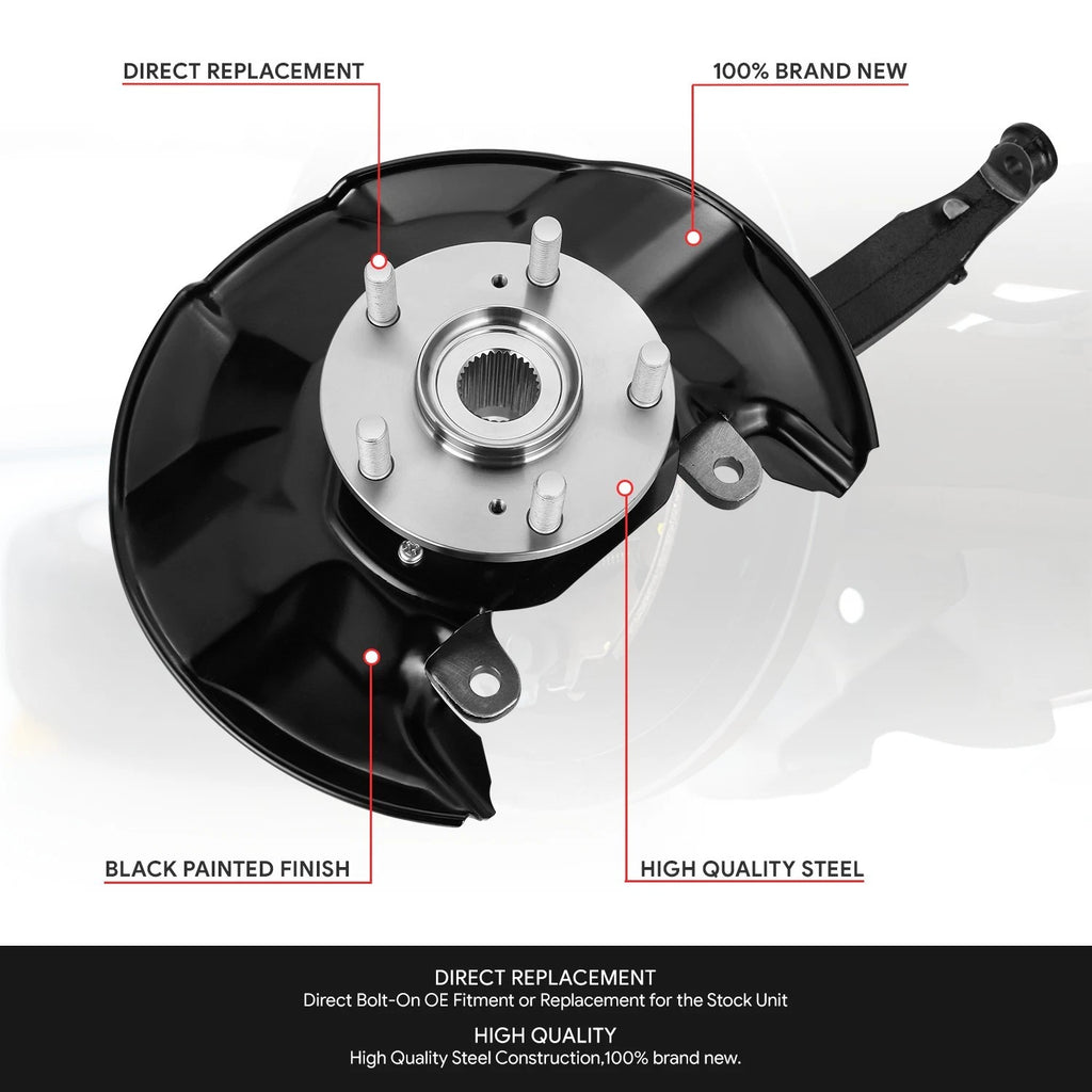 Front Passenger Loaded Wheel Bearing Knuckle for Acura TSX Honda Accord (2008–2014)