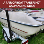 Set of 2 Zinc-Plated Guide On Posts for Boat Trailer (40")