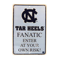 8" x 12" Embossed Metal Parking Sign for Tar Heels Fanatic (NC)