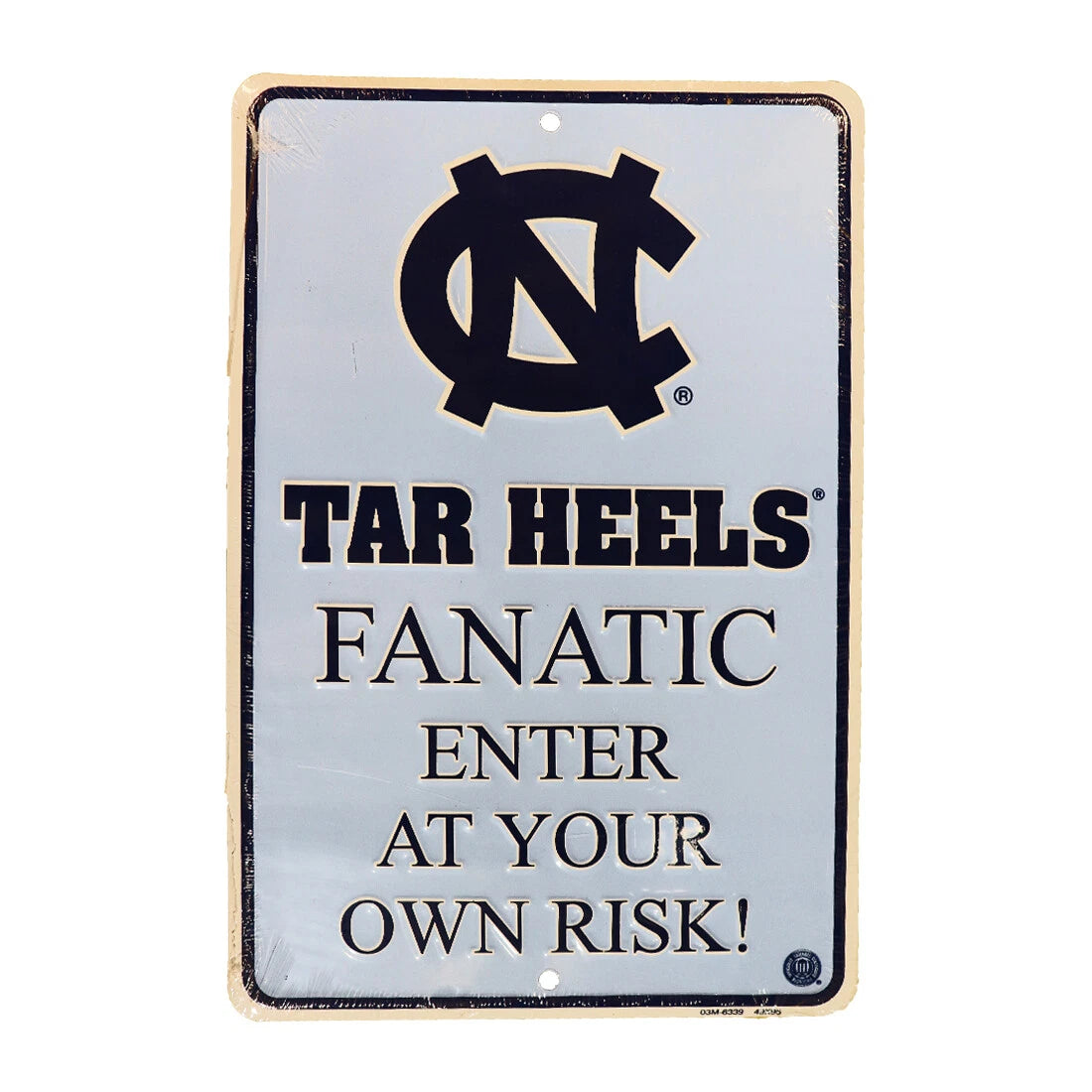 8" x 12" Embossed Metal Parking Sign for Tar Heels Fanatic (NC)