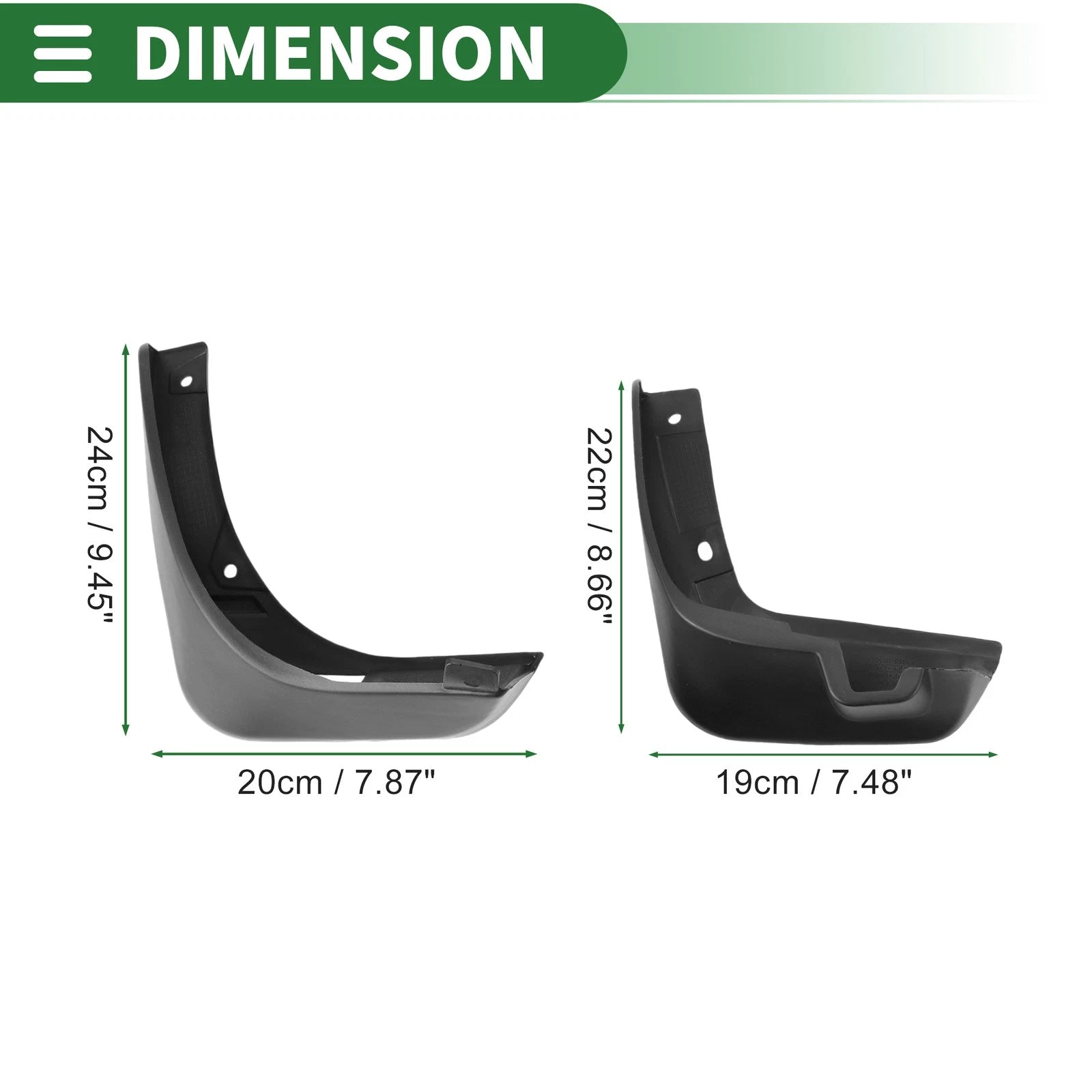 Set of 2 Mud Flaps Splash Guards for Nissan Micra March K13 (2010–2013)