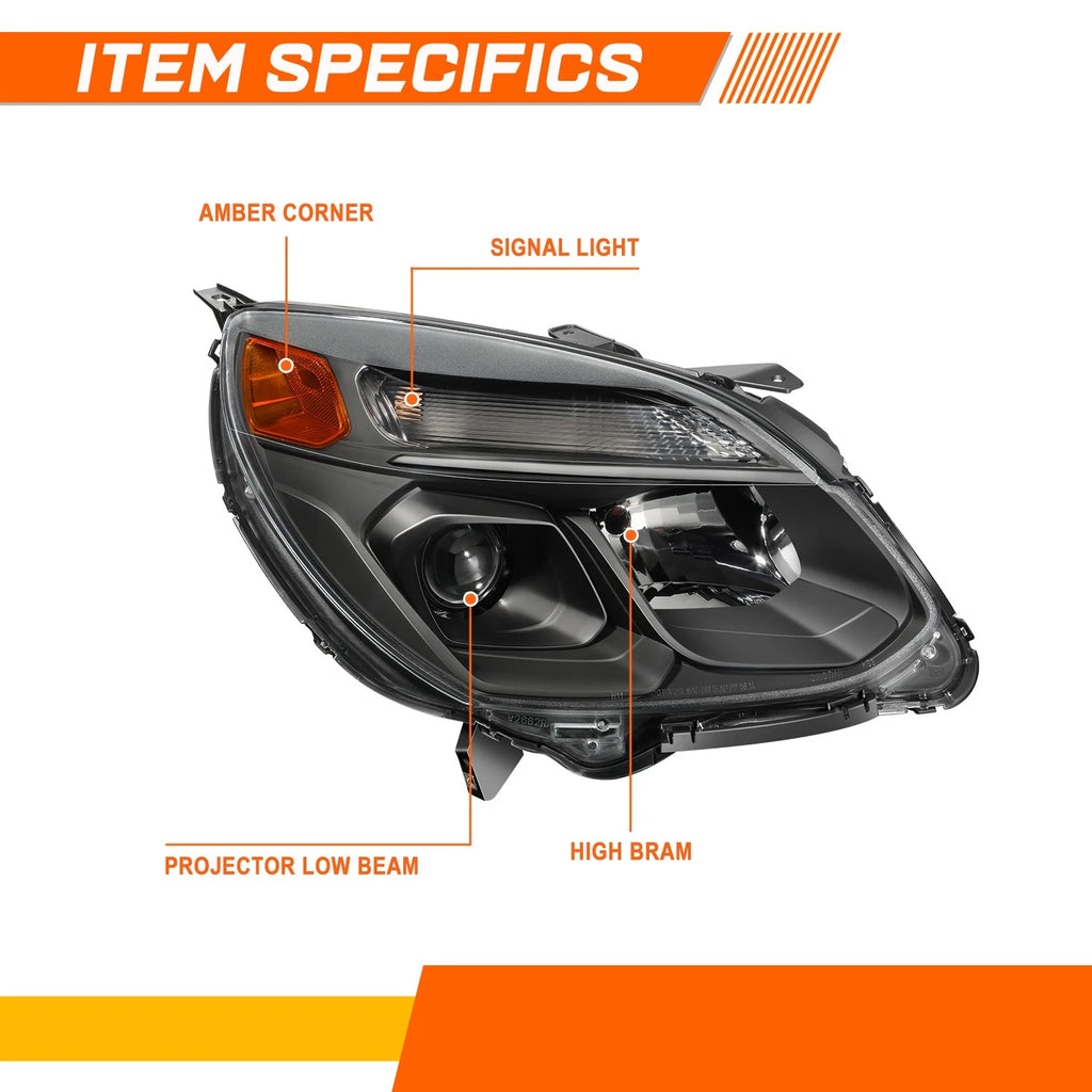 Projector Headlights with Signal Lamp for Chevy Equinox (2016–2017)