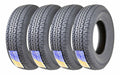 Set of 4 Trailer Tires ST205/75R15 8PR Load Range D with Scuff Guard for Trailer