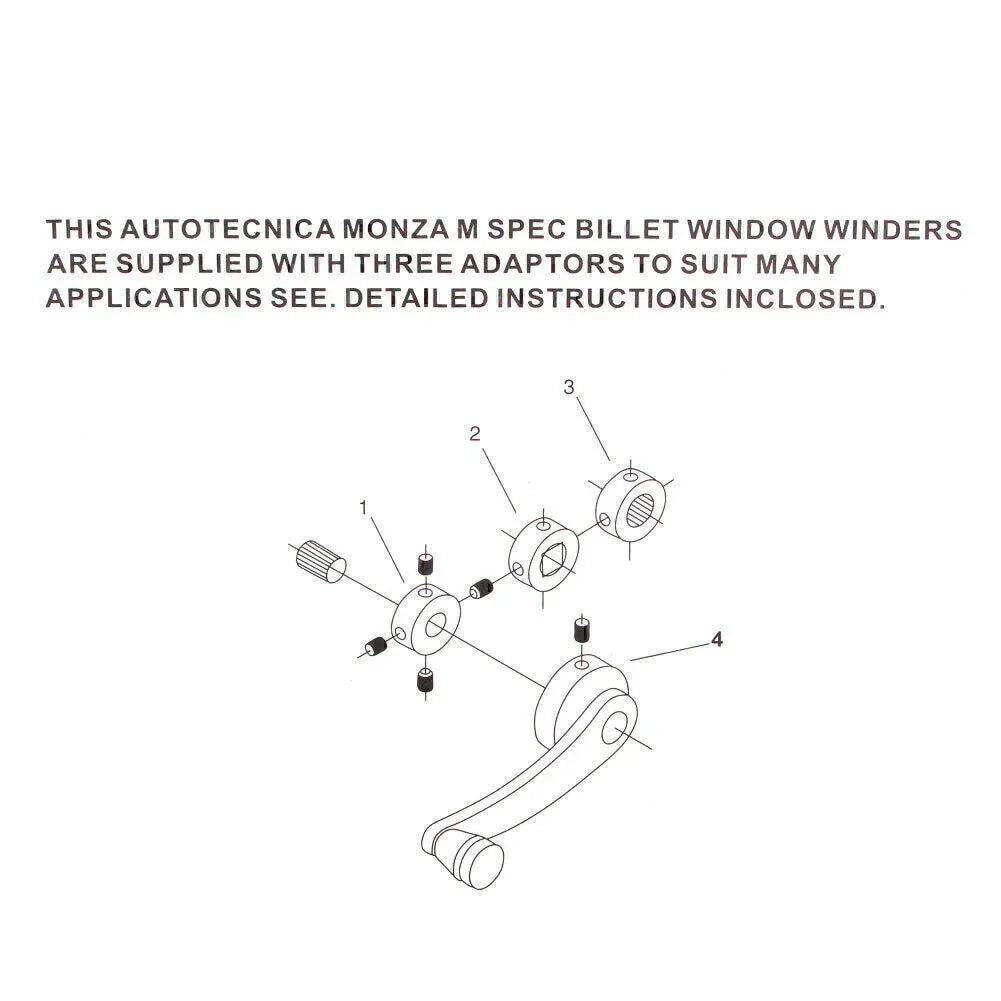 Universal Aluminum Alloy Window Crank Handle for Car