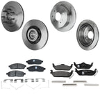 Brake Disc and Pad Kit for Ford F-150 (2004–2008) Front and Rear 7 Lugs