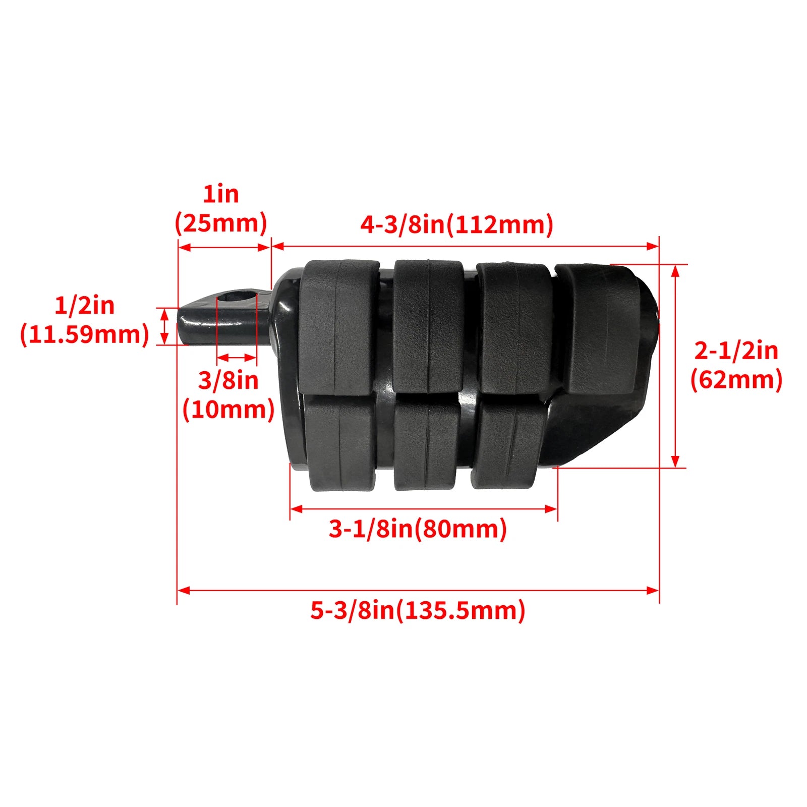 Black Long Highway Foot Pegs for Harley Davidson Street Road Glide