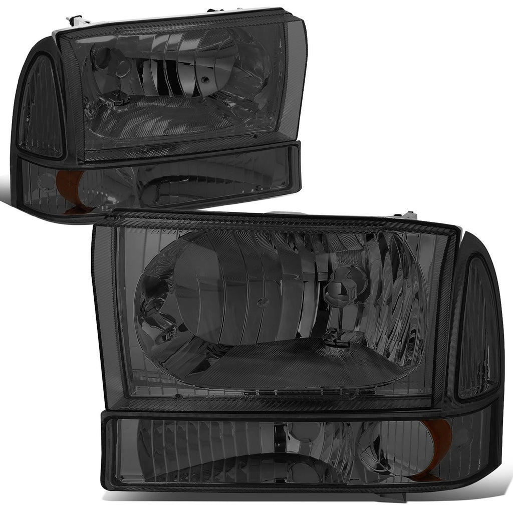 Smoked Housing Headlight, Bumper, Corner & LED Fog Light Kit for Ford SuperDuty (1999–2004)