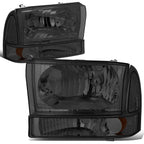 Smoked Housing Headlight, Bumper, Corner & LED Fog Light Kit for Ford SuperDuty (1999–2004)