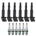 Set of 6 Ignition Coils & NGK Laser Platinum Spark Plugs for BMW E46 E60 E83 E53