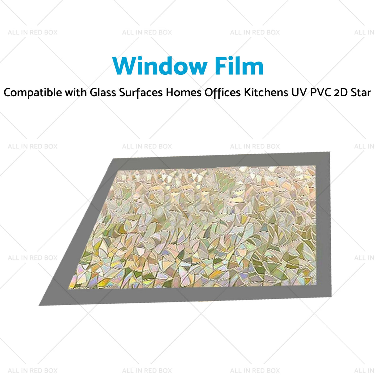 Rainbow Reflective Window Film Static Clings for Universal Fit