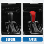 Gear Shifting Knob Cover for Mazda CX-30 (2020–2023) Faux Leather Black Red