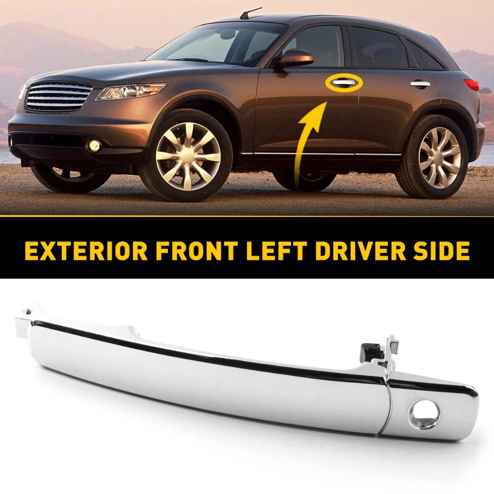 Set of 2 Chrome Door Handles for Nissan Rogue (2010–2013)