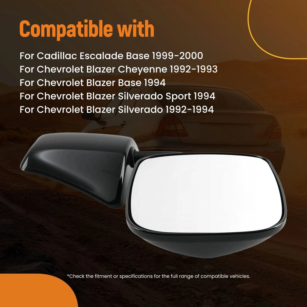 Right Side View Mirror for GMC K2500 Sierra (1988–2000) 19177485 Manual
