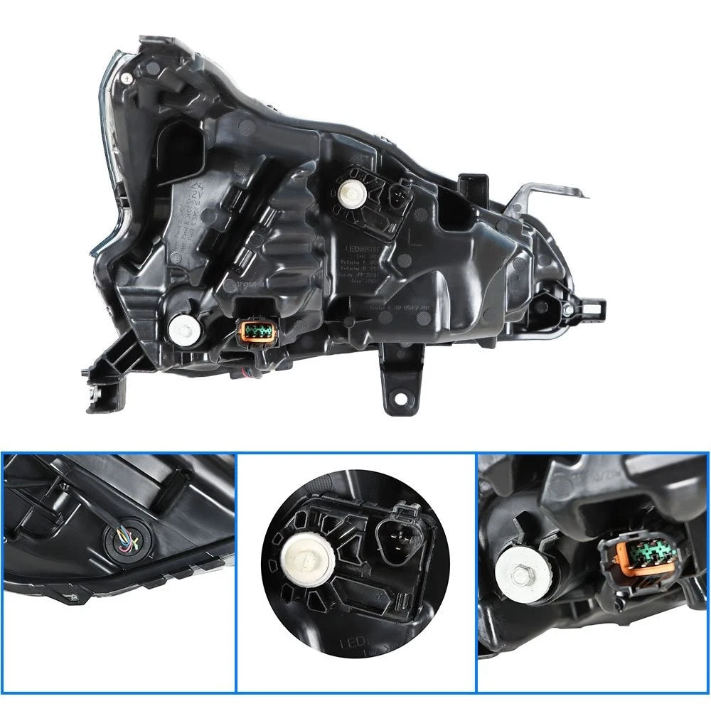 LED Headlight Assembly for Nissan Altima (2019â2020) Left Side Chrome Clear