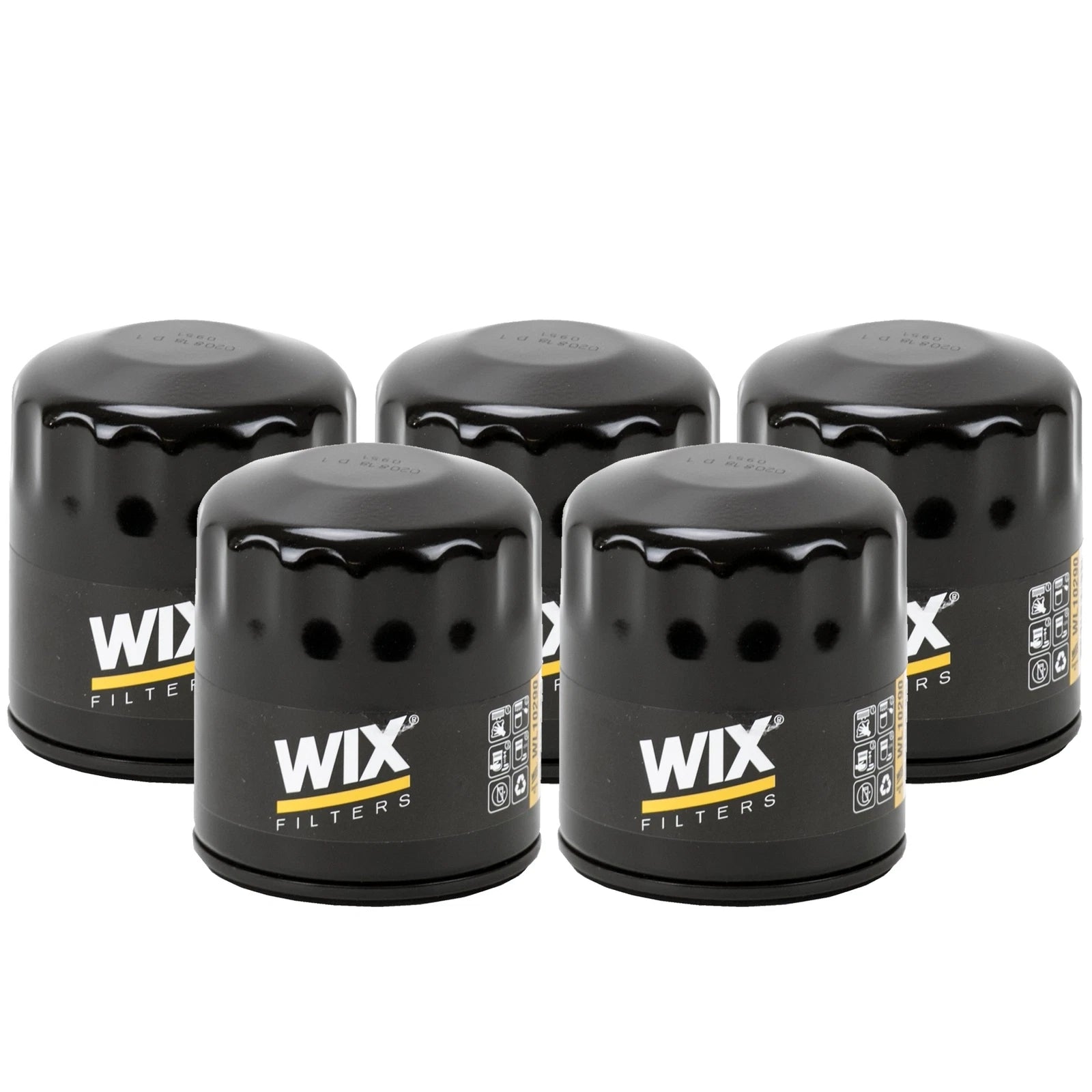 Set of 5 Wix Engine Motor Oil Filters for Buick Cadillac Chevrolet GMC