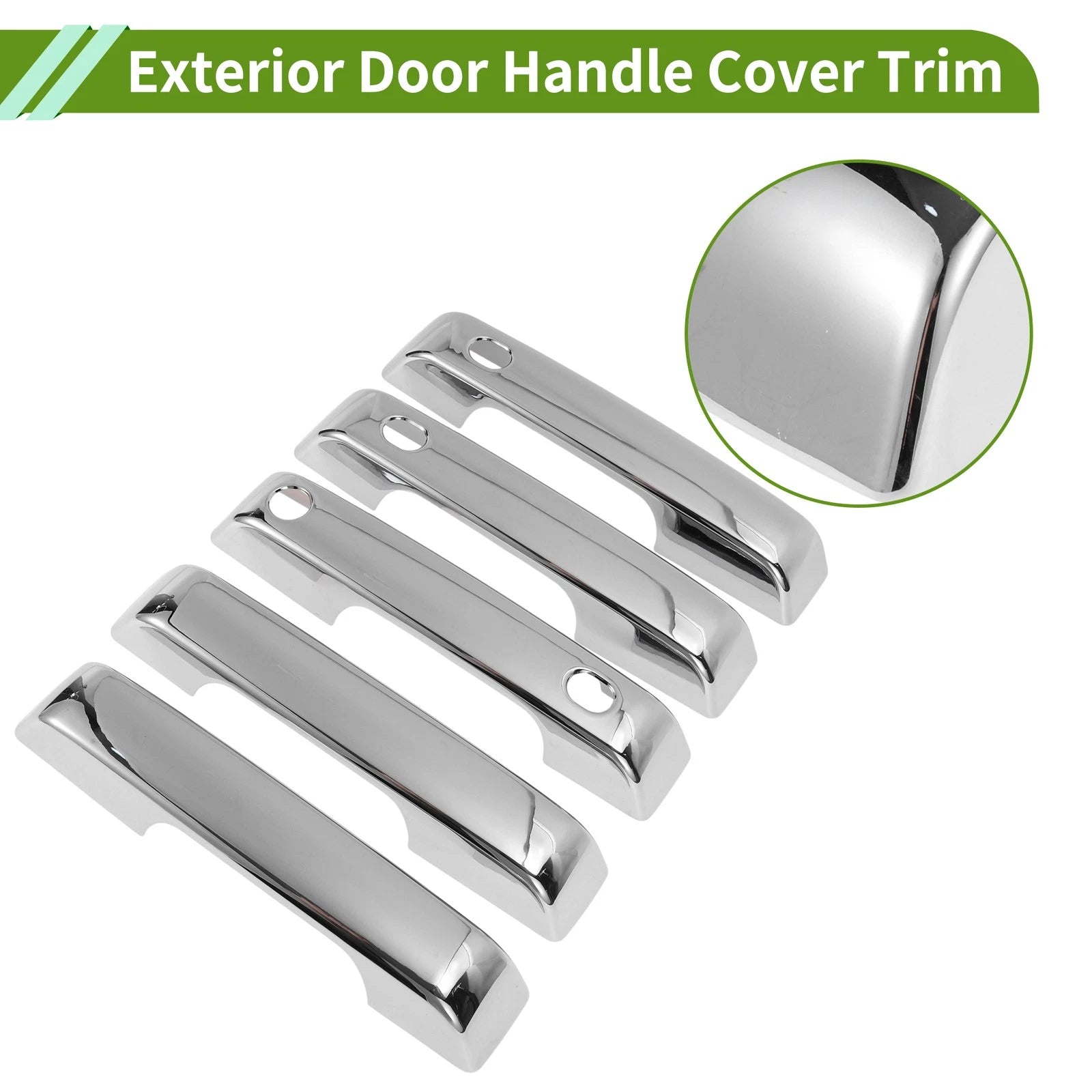 Exterior Door Handle Cover Trim for Ford Bronco (2021–2025) Electroplated Silver