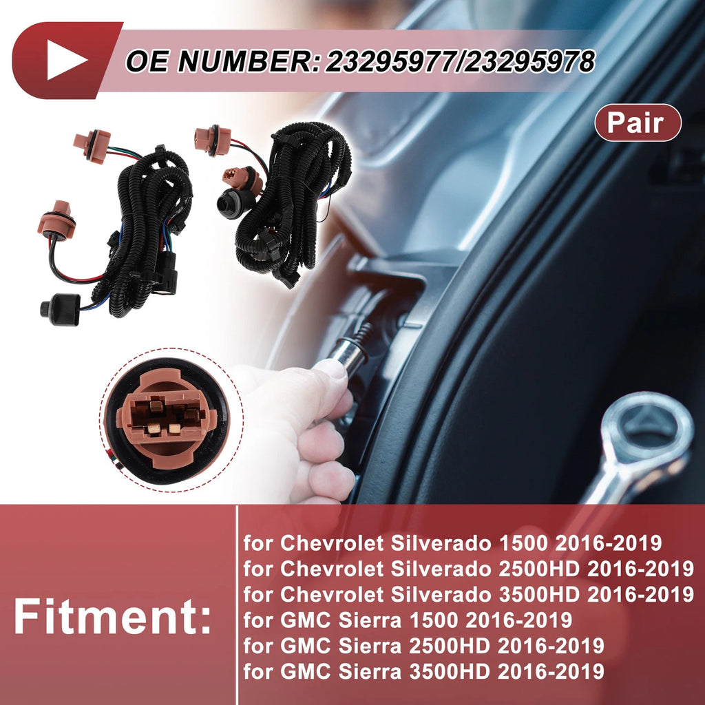 Left Tail Light Socket Wiring for Chevrolet Silverado (No. 23295977)