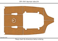 EVA Foam Faux Teak Deck Flooring for Sea Hunt 219 Ultra (2021–2023)