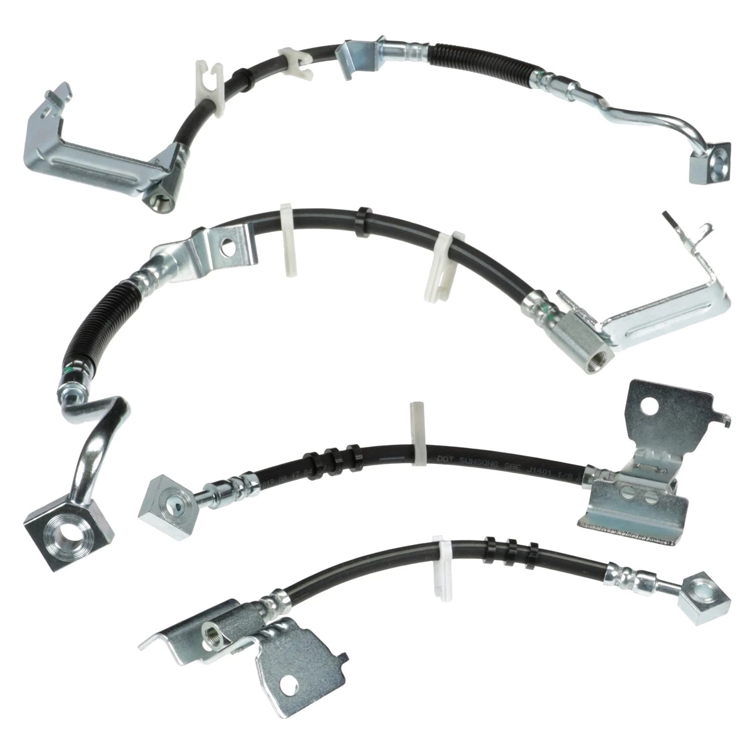 Sunsong 4X Brake Hydraulic Hose Kit for Mustang (2005–2014)