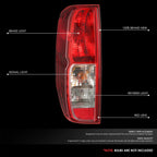 Left Side Taillight for Nissan Frontier Equator (2005–2021) Chrome Red Lens
