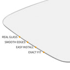 Heated Right Side Rearview Mirror Glass with Backing for Audi S4 (2004–2008)