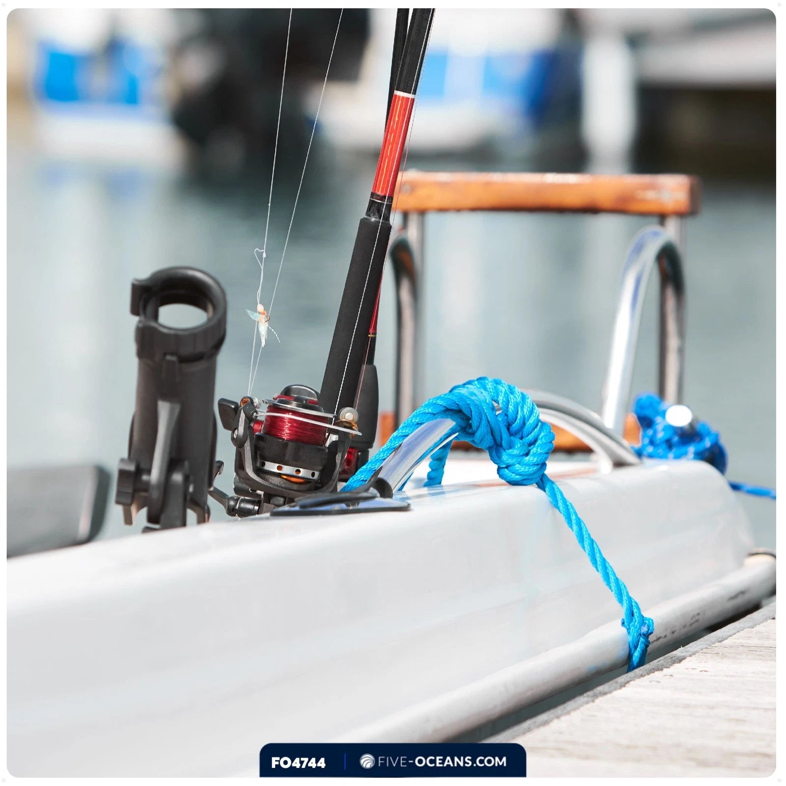 Fishing Rod Holder Deck Mount Base for Kayak (Spring Locking Mechanism)