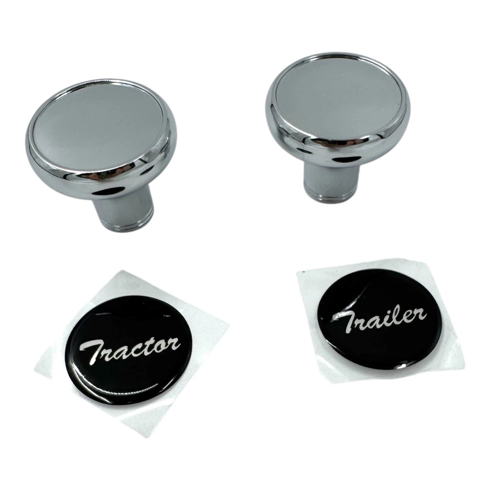 Chrome Deluxe Air Valve Knobs for Peterbilt Kenworth Tractor Trailer (2010–2016)