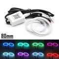 80MM RGB COB Car Headlight LED Halo Rings Light (Fits Various Models)