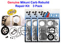 3 Pack Carburetor Rebuild Kit for Yamaha GP XL SUV 1200 (1998–2002)