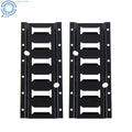 Set of 2 Black Powder-Coated Steel E Track Tie Down Rails for E Track Systems