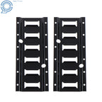 Set of 2 Black Powder-Coated Steel E Track Tie Down Rails for E Track Systems