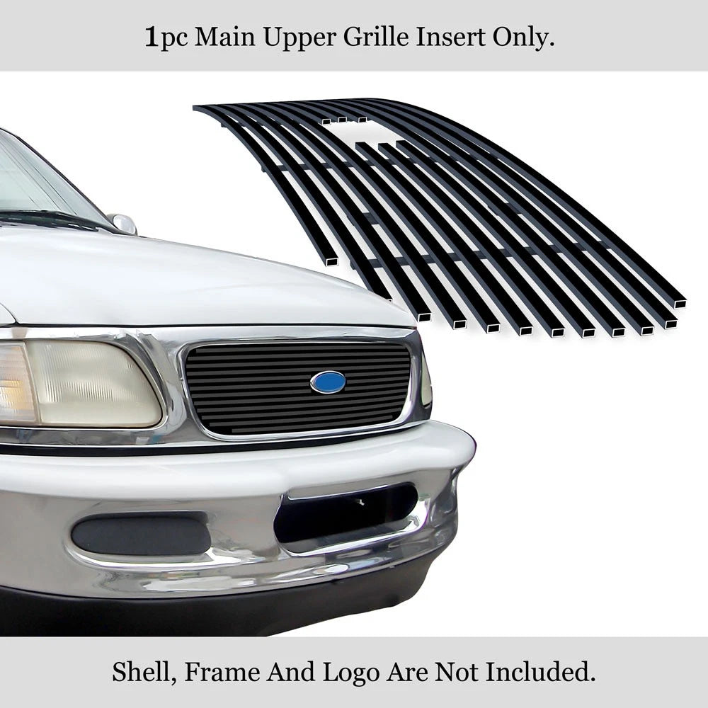 Stainless Black Billet Grill Insert for Ford Expedition (1997-1998)