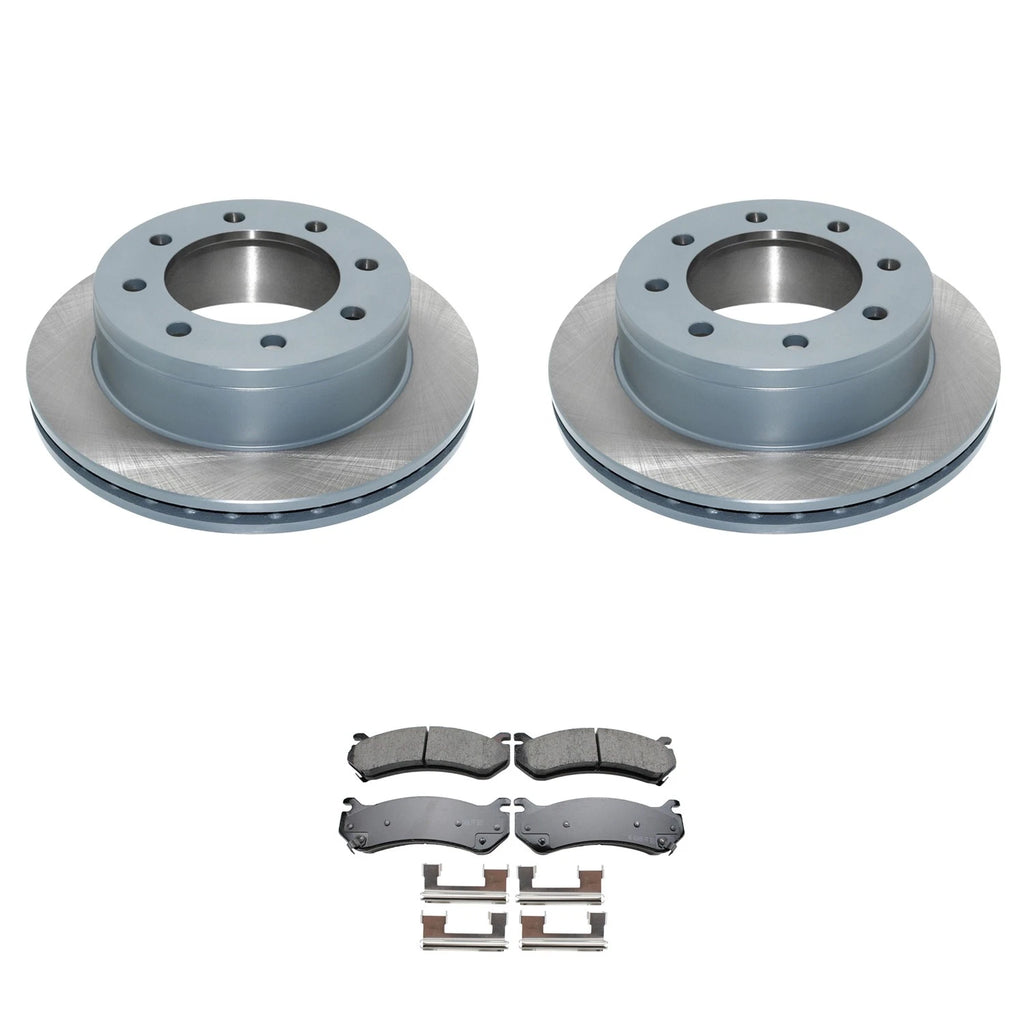 Brake Rotor & Akebono ProACT Ceramic Pad Kit for Silverado Sierra 3500 (2007–2019)