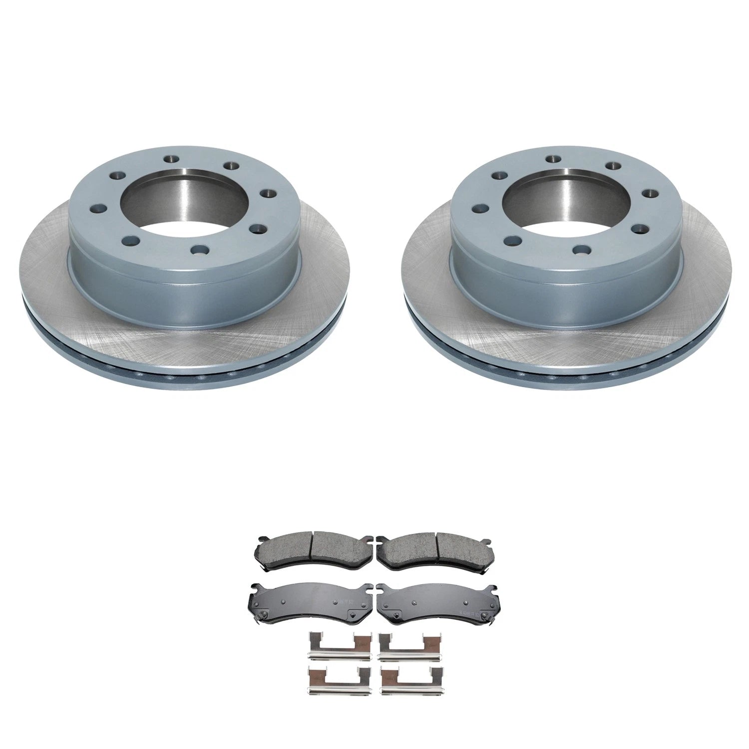 Brake Rotor & Akebono ProACT Ceramic Pad Kit for Silverado Sierra 3500 (2007–2019)