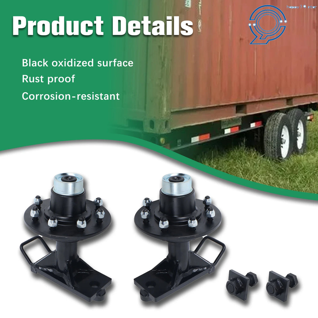 Spindle Kit with Handle for Shipping Container Wheels (8x6.5 Lug)