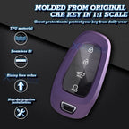 Soft TPU Shockproof Case with Button Key Fob for Hyundai Sonata (2020-2024)