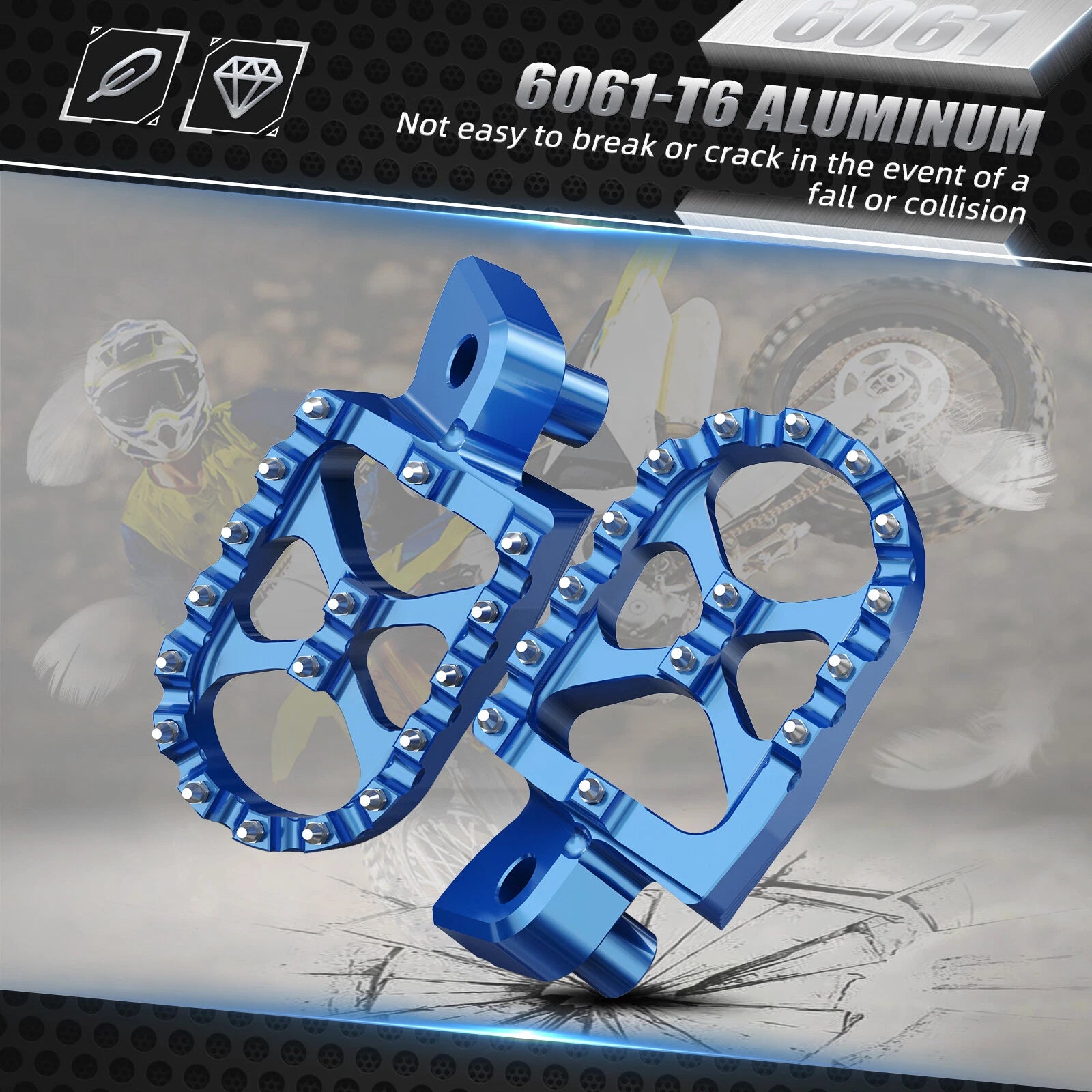 CNC Foot Pegs for Yamaha WR YZ YZF 125 250 450 F (2001–2023)