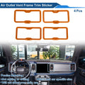 Set of 4 Air Condition Outlet Vent Trim Cover Frames for Ford Bronco (2021–2024) Orange