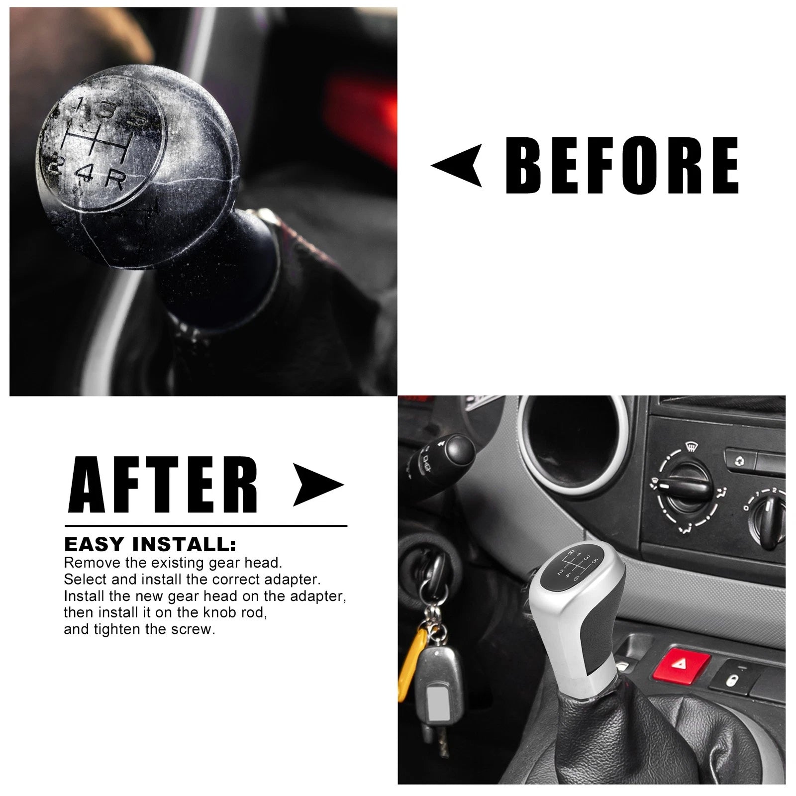 6 Speed Gear Shift Knob for BMW 1 3 Series E30 (1982–1994) 724117570682