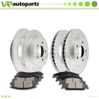 Set of 4 Brake Pads and Rotors for Oldsmobile Alero (1999–2004) Drilled