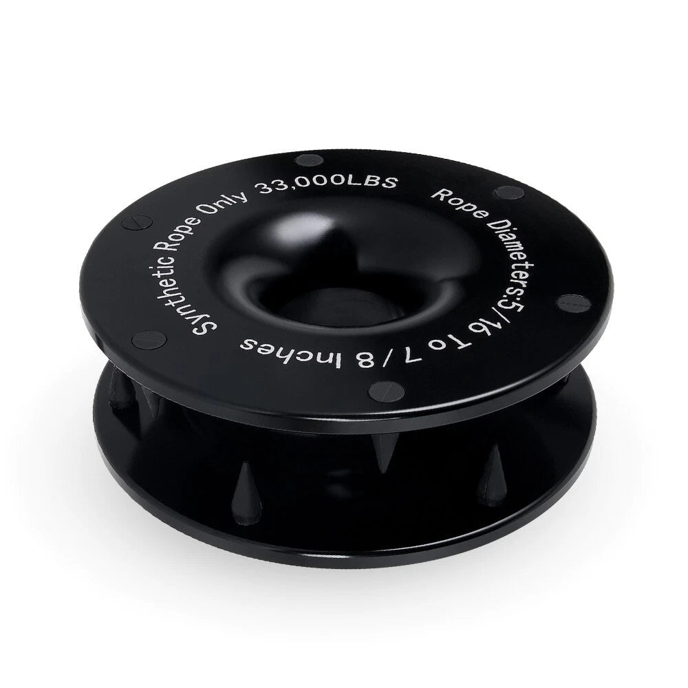 Black Rope Retention Pulley for Synthetic Rope & Soft Shackle