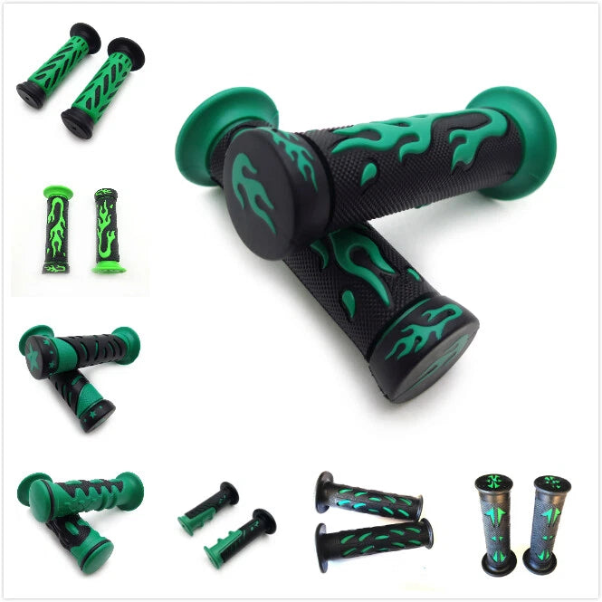 7/8" Rubber Handlebar Grips for Motorcycle Scooter ATV Dirt Bike (22mm)