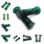 7/8" Rubber Handlebar Grips for Motorcycle Scooter ATV Dirt Bike (22mm)