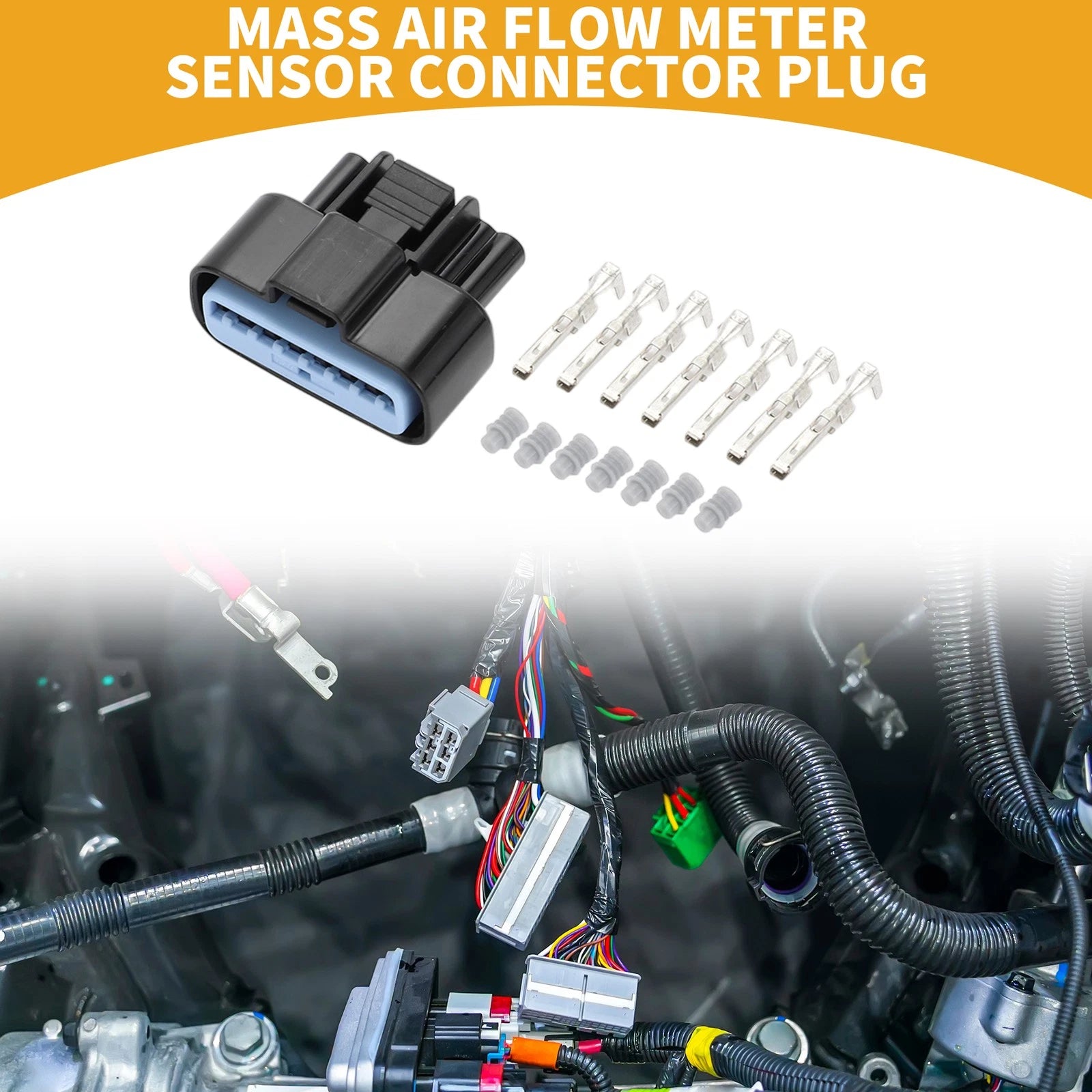 Set of 1 Mass Air Flow Meter Sensor Connector Plug for Dodge (No.MD336501)